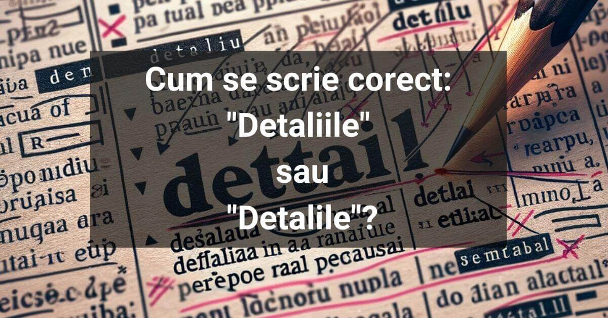 Cum Se Scrie Corect: "Detaliile" sau "Detalile"?