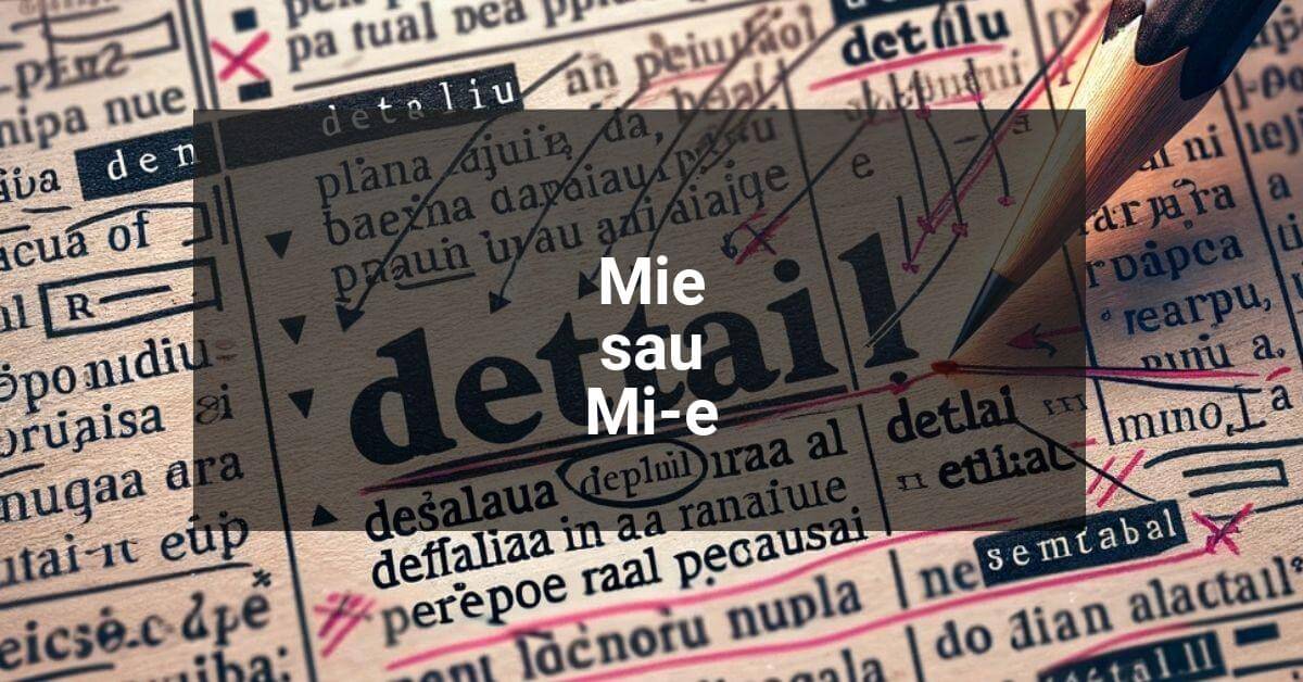 Mie sau Mi-e. Cum e corect?