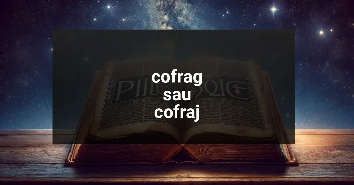 Cofraj sau Cofrag: Află cum e corect în limba română.