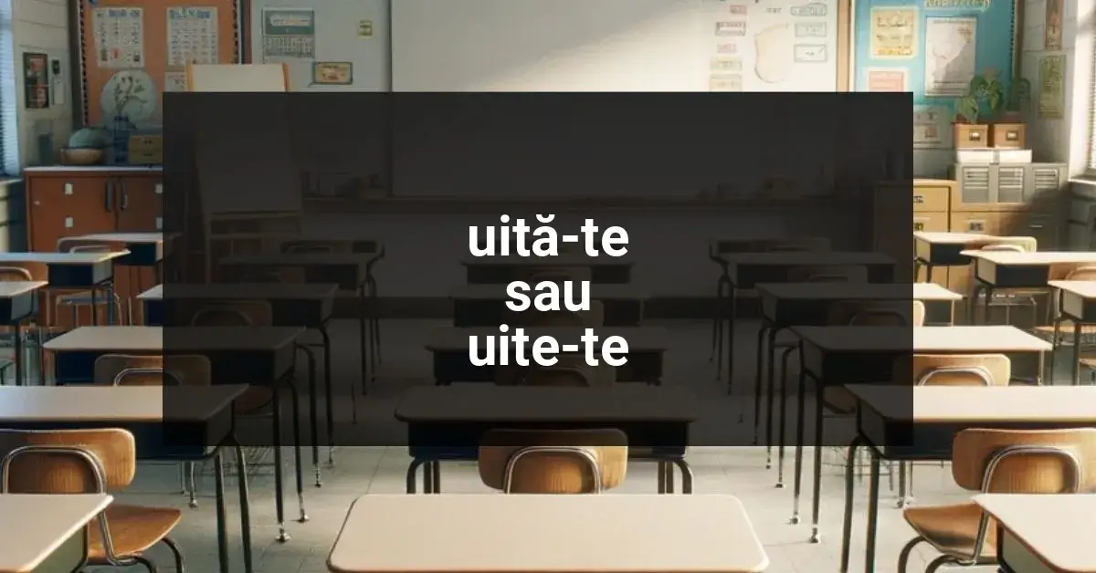 Uită-te sau Uite-te. Află cum e corect