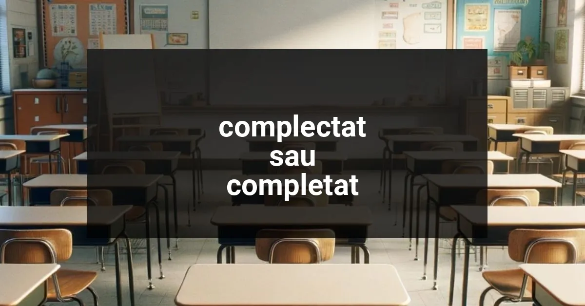 Corect complectat sau completat?