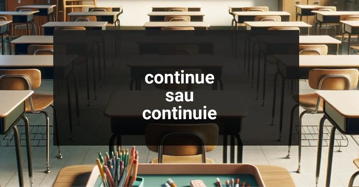 Cum zici Corect: "Continue" sau "Continuie"?