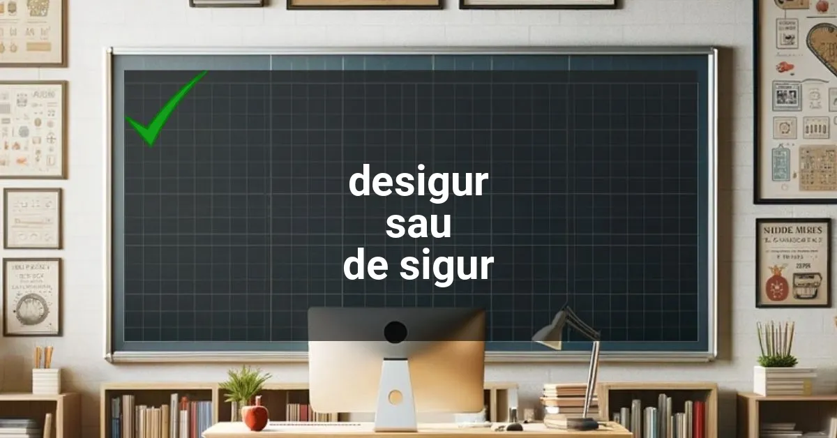 Cum Spui corect: desigur sau de sigur?