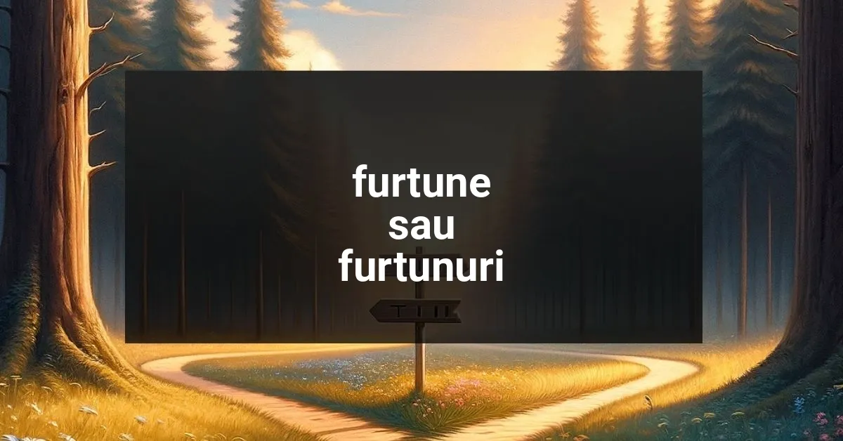Furtunuri sau Furtune? Află Forma Corectă de Plural