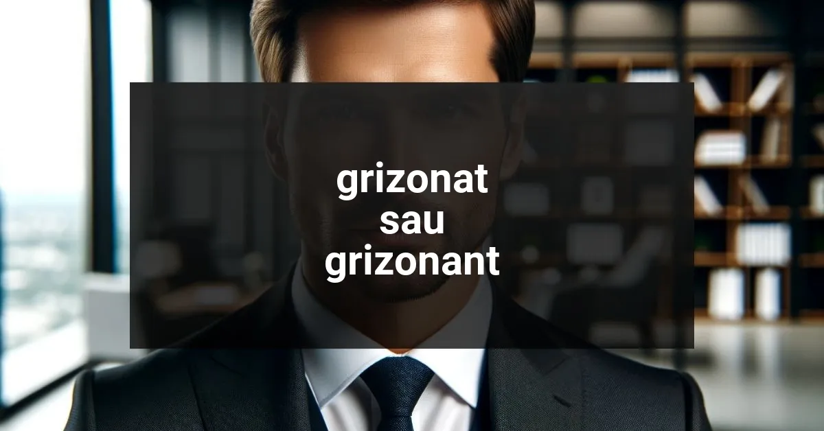 Cum e corect? Grizonat sau Grizonant