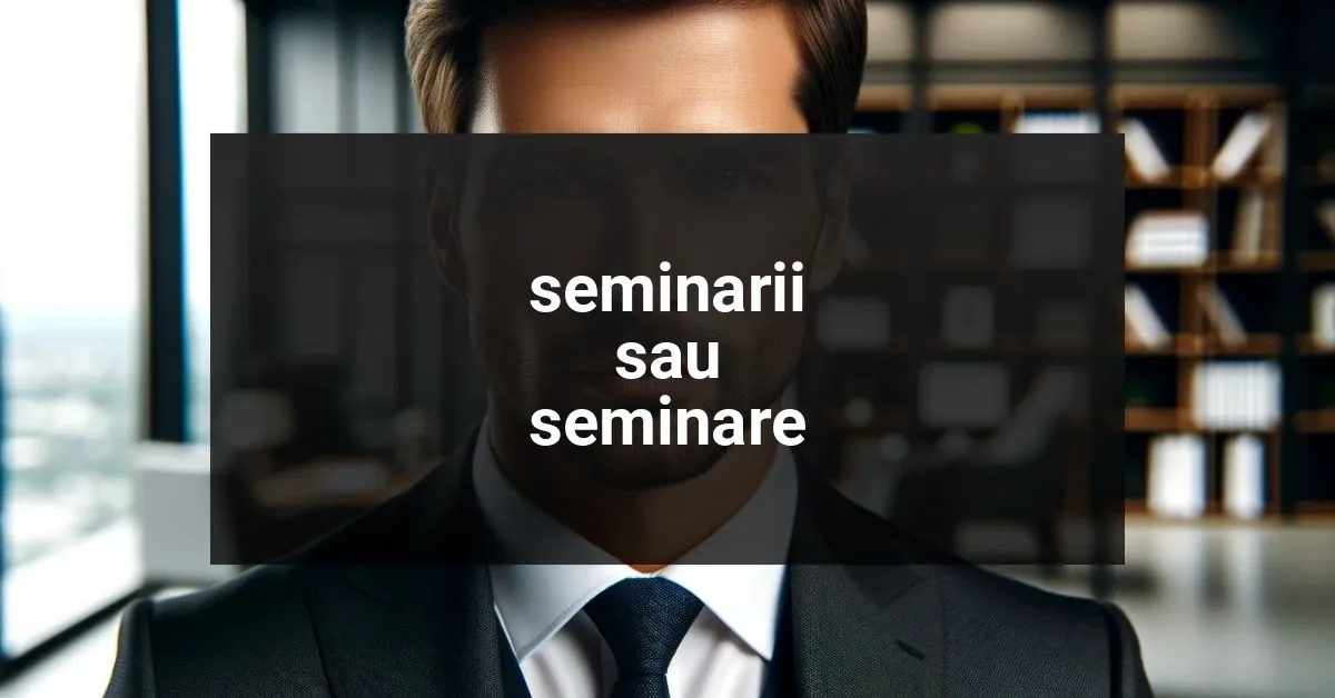 Corect seminarii sau seminare