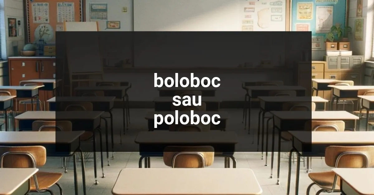 Boloboc sau Poloboc? Cum e corect?
