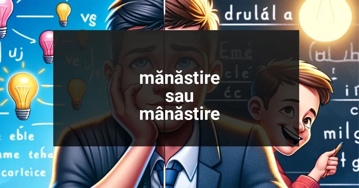 Corect mănăstire sau mânăstire?