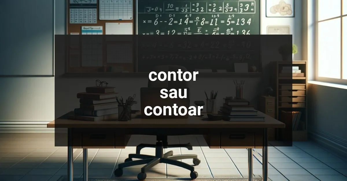 Corect: Contor sau Contoar?